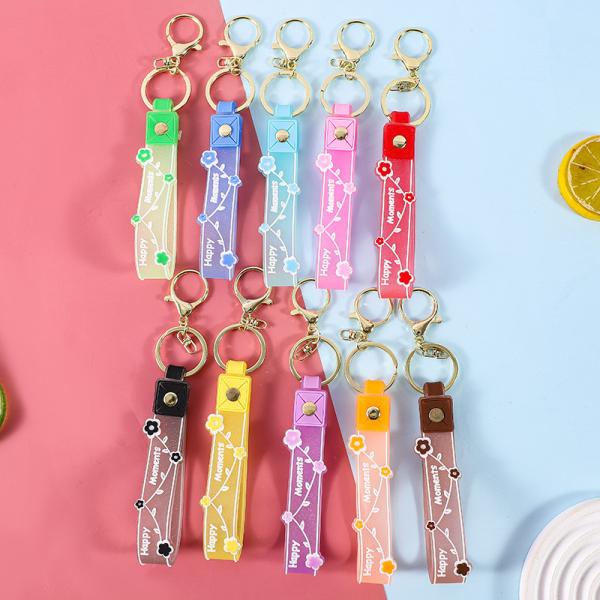 Автомобильный ключик Силиконовый круглый ключевой кольцо браслет с металлическим ключевым держателем запястье ключевые цепочки для женщин и девочек