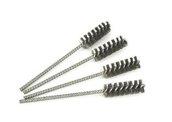 Black Color Pipe Deburring Brush , Flex Hone Brush Zinc Plated Handle