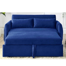 multi-functional dual-purpose loveseat with fold out bed green velvet sofa beds low prices with side pocket