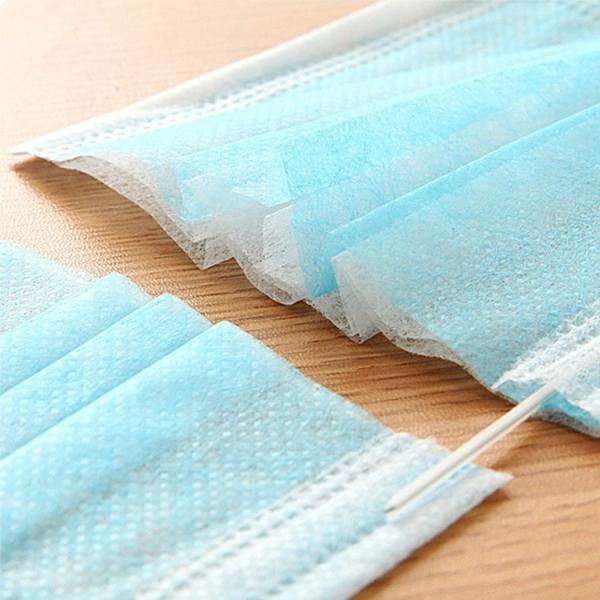 Non Woven Fabric Surgical Mask Blue And White Side CE FDA ISO13485 Certification