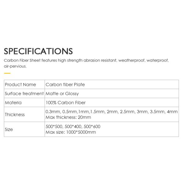 Пластина из углеродного волокна для гоночных картов Медицинские принадлежности Дронные части CNC-обработка