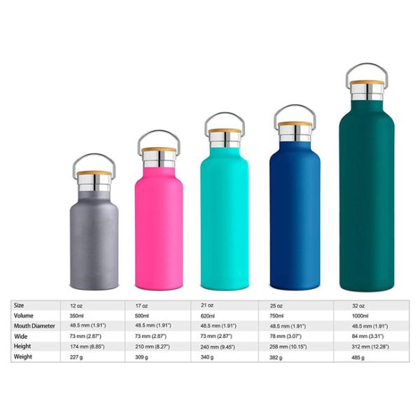 Custom Double Wall Insulated Water Bottle , Reusable Metal Sports Bottle
