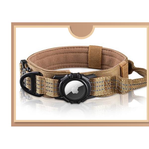 Dog Collar Eco Friendly Nylon Adjustable Pet Collars with Air Tag GPS Tracker Dog Leads