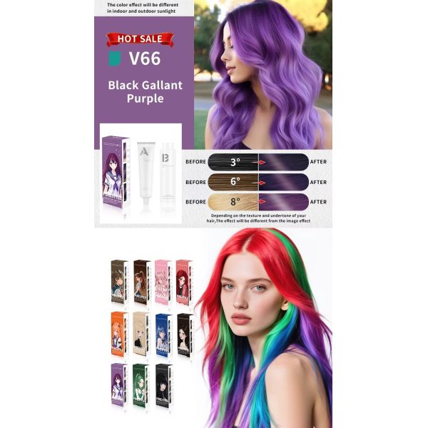 OEM Hair Dye Factory Semi Permanent Home Hair Dye With Hair Color Developer Organic Hair Colour