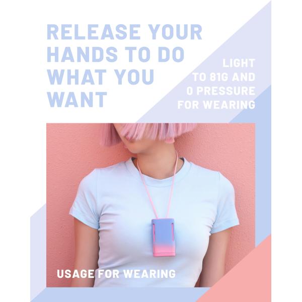 Вентилятор шеи ROHS Bladeless мини вися для спорт на открытом воздухе офиса перемещения домашних