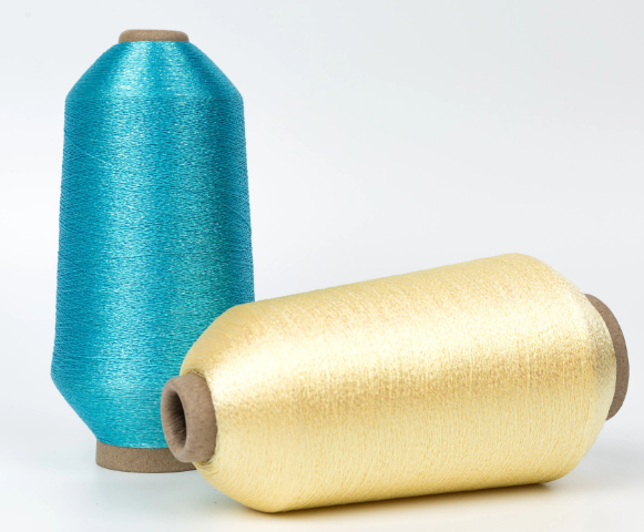 150d Pure Gold And Pure Silver Metallic Embroidery Yarn Gassed Technics