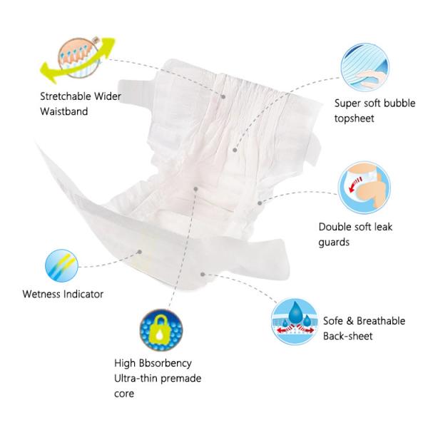SAP Cotton Infant Baby Diapers With Huge Absorbency Lock Wetness