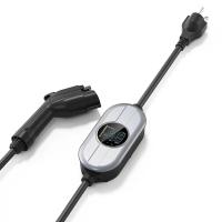 Estación de carga portátil del adaptador 16A EV de Schuko la monofásico con la exhibición del LCD