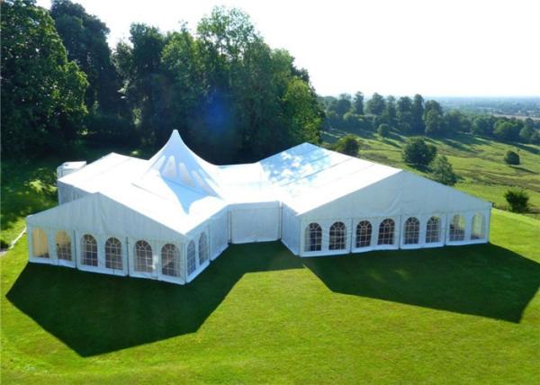 White Fabric Cover Heavy Duty Marquee Banquet Tent Strong Cold Resistance