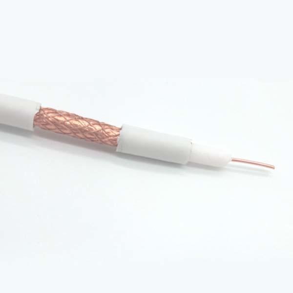 Linha de sinal coaxial fechado da televisão por cabo da rota RG6 da televisão satélite 75 ohms de série