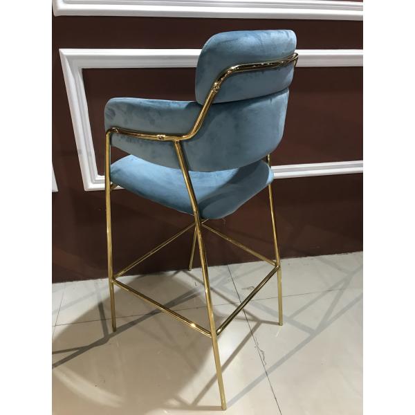 Strong Load Bearing 49cm Flannel Wrought Iron Bar Chair