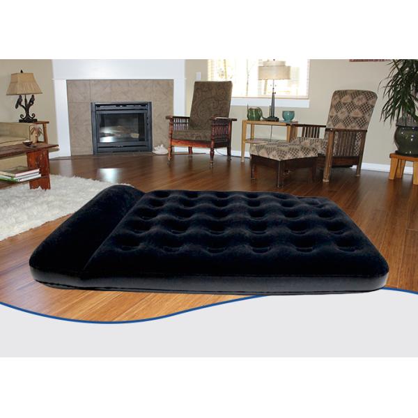 Воздушный матрас делюкс черного раздувного располагаясь лагерем тюфяка отдыха на открытом воздухе/крытый портативный