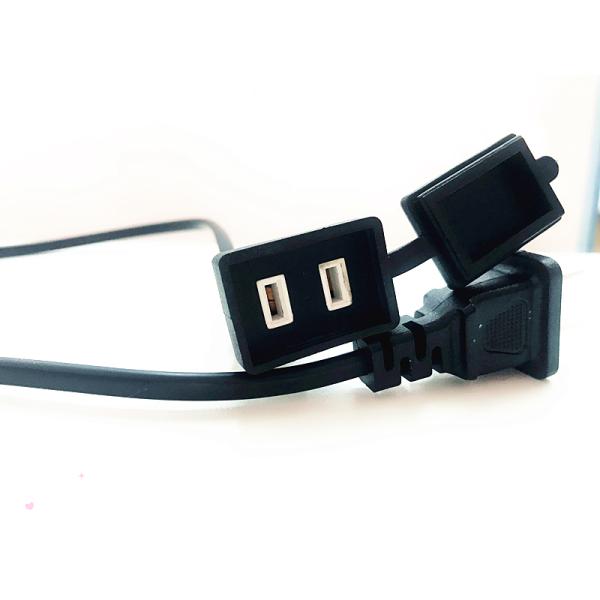 Hot sale 2pin black 10A extension power cable  0.5m-10m copper power extension cord