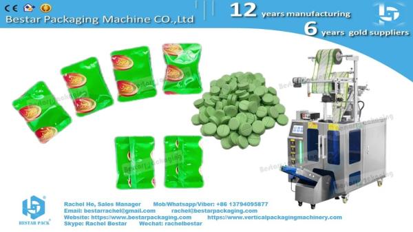Counting packing machine with 3 vibrators for medicine capsules sachet packaging