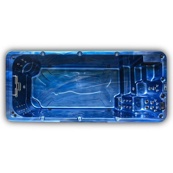 Banheira de hidromassagem infinita 5m embebendo exterior da piscina com 4 assentos