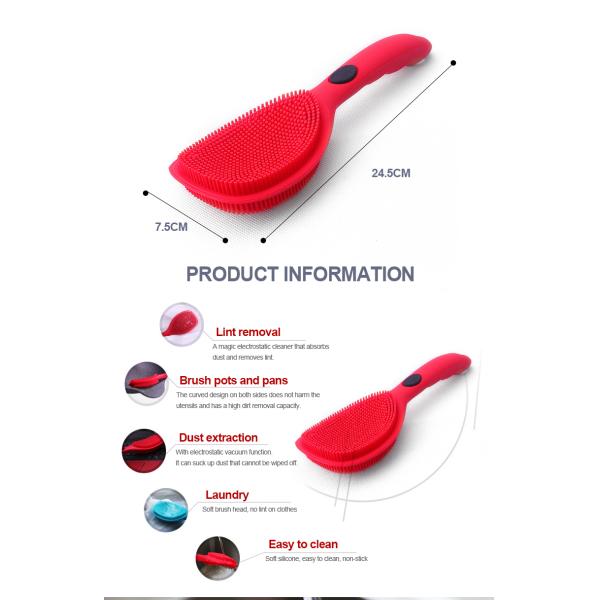 Анти- щетка Dishwashing кремния деформации с длинной ручкой
