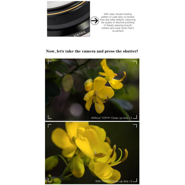 77mm Close-up Lens +3 Produced Using H-K9 H-ZF2 Glass for Stunning Photography of Small Objects