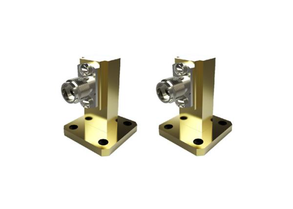 Female Right Angle WR28 Waveguide To Coaxial Adapter High Power K2.92mm