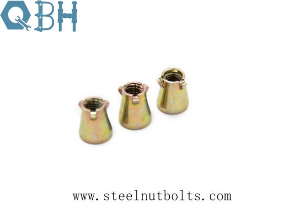 Conical Nut Zinc Plating Carbon Steel Non Standard Fasteners Yellow