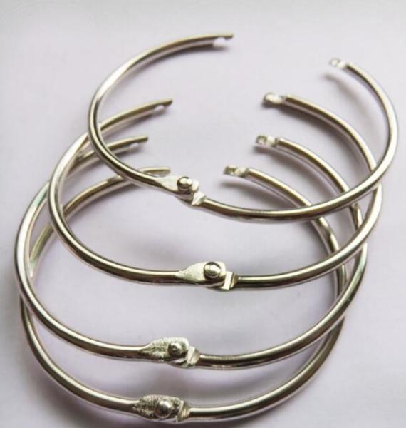 Metal silver nickel finish  14mm(9/16)loose leaf ring book binding ring hinged snap hook ring