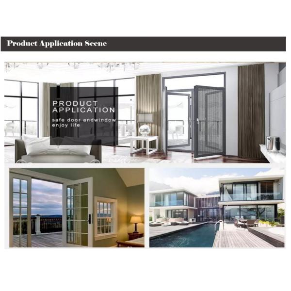 ODM Patio Black Aluminium Frame Glass Door With Grids One Side Fixed Or Swing