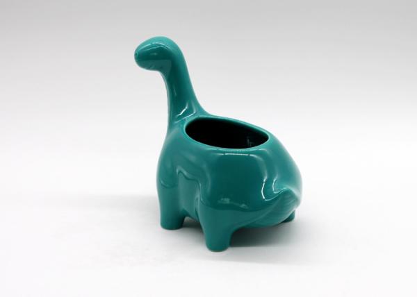 Home Ceramic Tea Coffee And Sugar Canisters Blue Dinosaur Shape Table Decoration