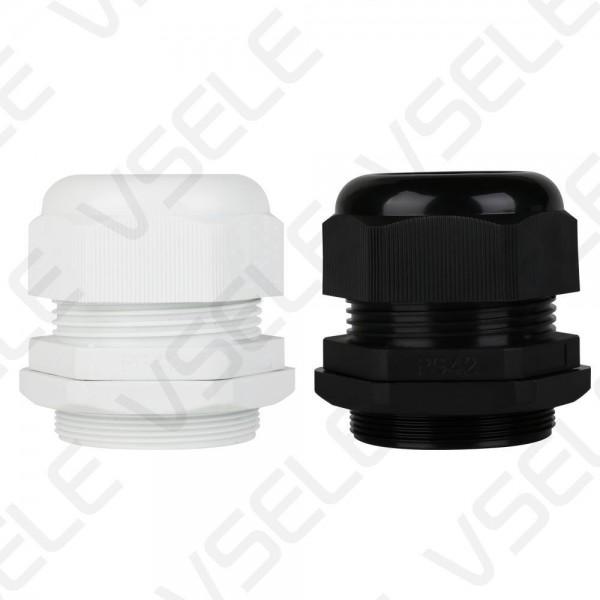 PG  Gland Nylon Cable Straps Gland Connector White Black Waterproof Plastic