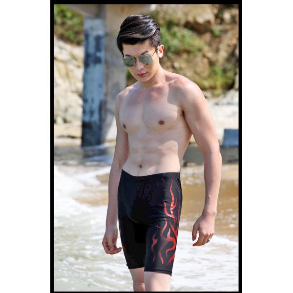 Men's brand swim mens beach Surf swimsuit knee length bathing swimming shorts male sports bath