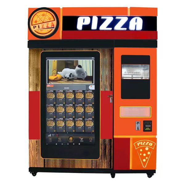 Touch Screen Automatic Pizza Vending Machine 5.8kw Self Service Fast Food