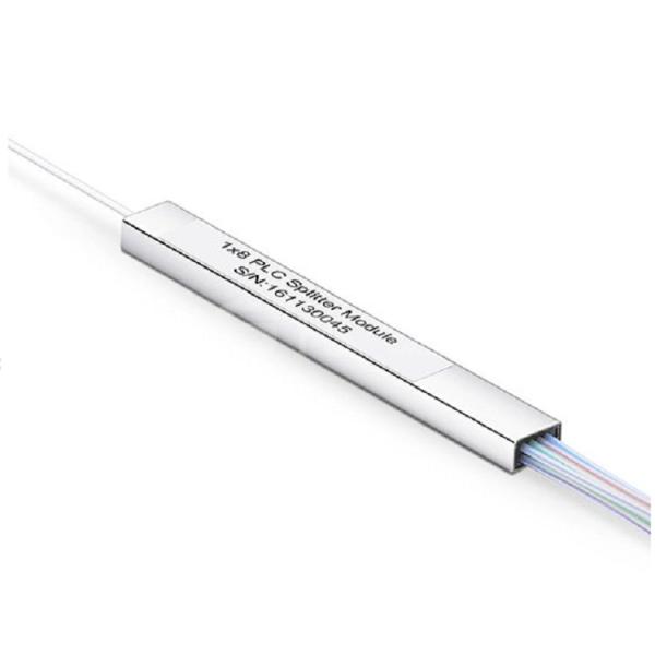 4 Way 0.9MM Steel Tube Plc Splitter , 1x4 Optical Splitter High Reliability