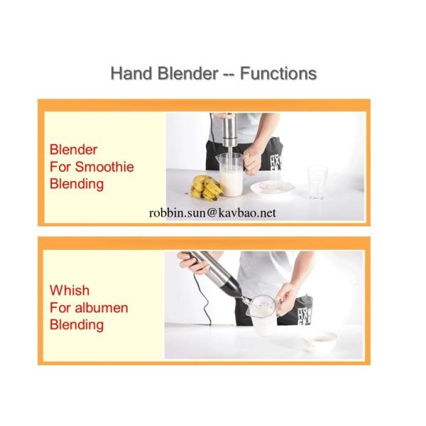 800W Stainless Steel Hand Blender Stick Immersion Blender