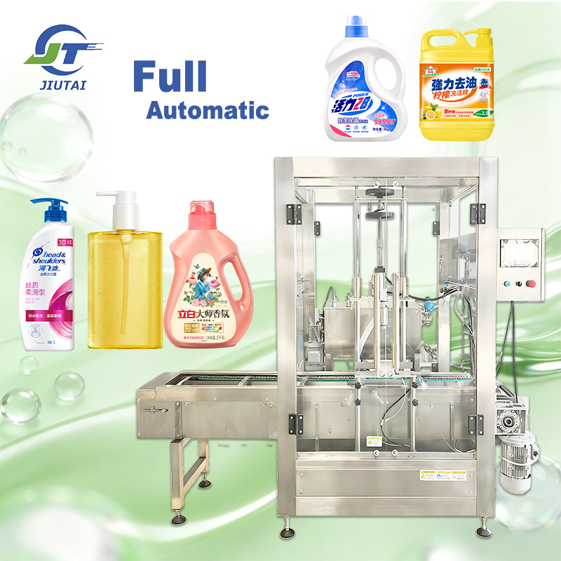 Corrosion Resistant Automatic Single Head Rotor Pump Filling Packaging System for Thick Personal Care Liquid Detergent Products