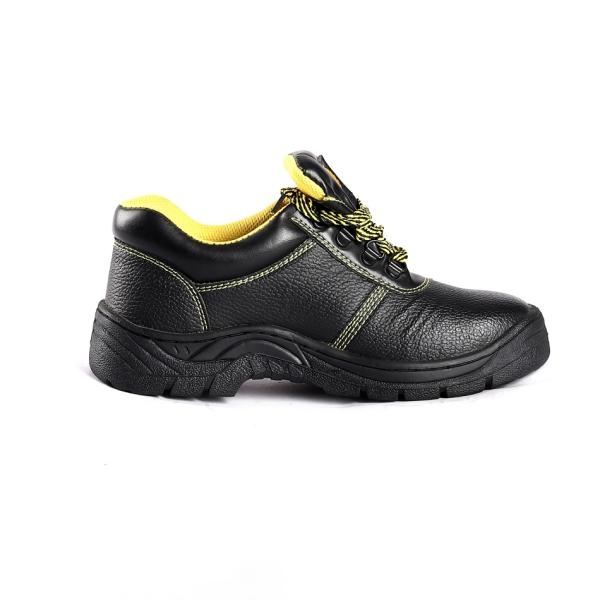 Steel Toe Men Women Safety Shoes Comfortable EVA Insole Embossed Cow Leather Upper Mesh