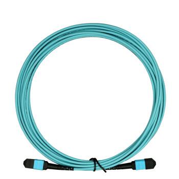 Multimode Type B Fiber Optic Patch Cord 15m MTP Female 12 Fibers OM3 50/125