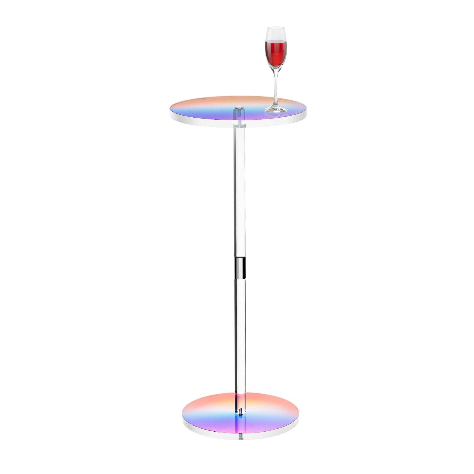 Simple Creative Coffee Table Transparent Acrylic Round Modern Design Easy Assembly Furniture Decoration for Living Room