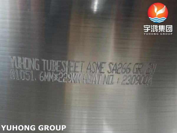 ASME SA266 Gr.2N Heat Exchanger Tubesheet | ASME Sec VIII Compliant