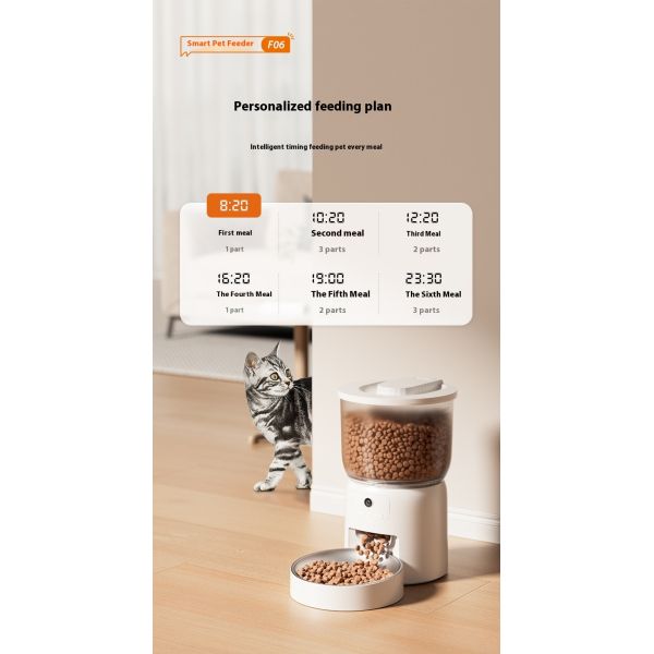 Tuya Smart 3L Automatic Dog Feeder Camera Eco-Friendly Outdoor Wifi Pet Bowl Solid Pattern Voice Control New Model Made Plastic