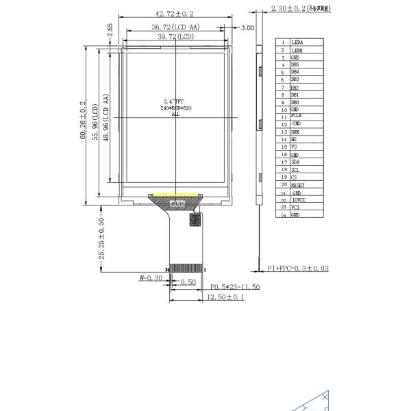 350cd/M2 ST7789 Driver 2.4 TFT SPI 240x320 With 6Bit RGB  Interface