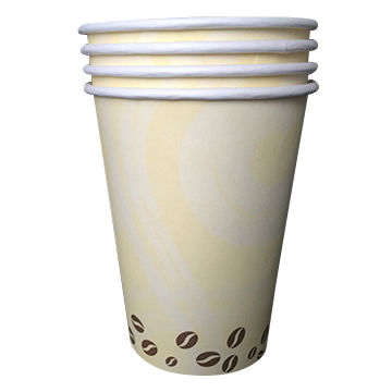 12OZ Single Wall Paper Cups Logo Printed disposable coffee cup