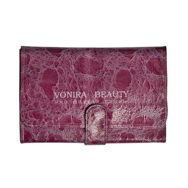 Pro 26 Slots Makeup Brush Bag Roll Clutch Purse Pen Holder Toiletry Stationery Case Crocodile Leather