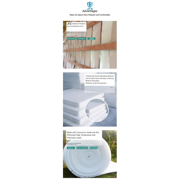 Eco Friendly Soundproof Polyester Wool Insulation Board For Room Decor