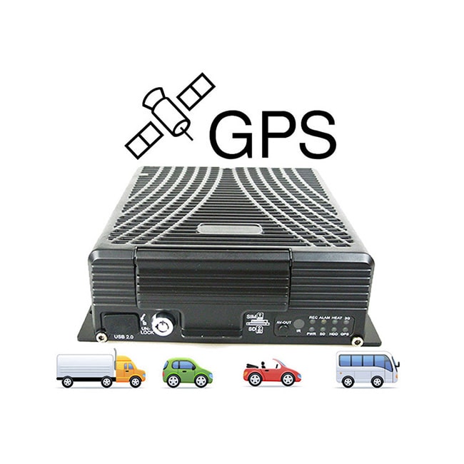 4 автомобиль GPS мобильное DVR каналов H.264 с цветом черноты карты жесткого диска/SD