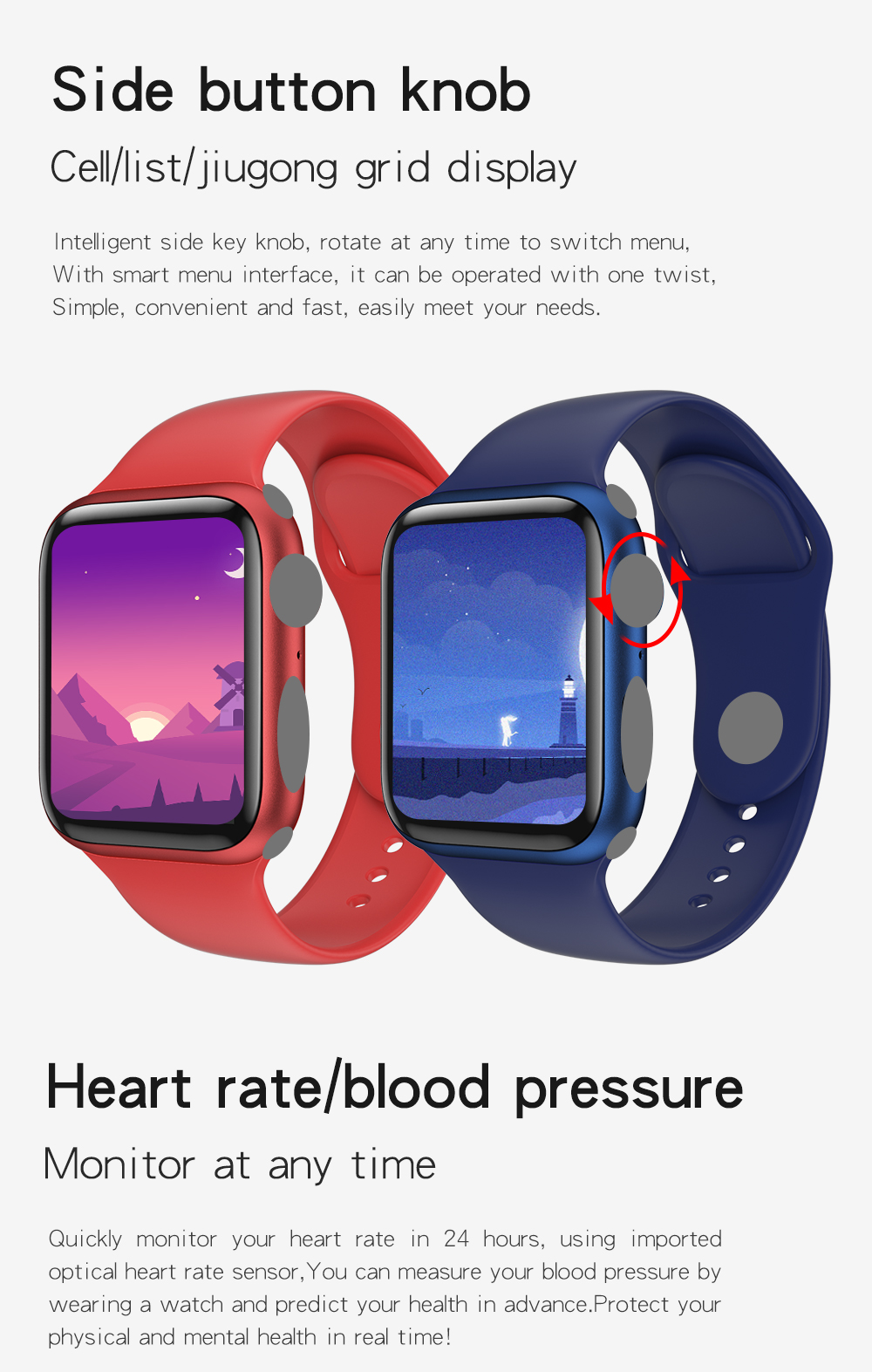 1.65in вспотело кровяное давление BT 4,0 BLE Smartwatch экрана касания доказательства