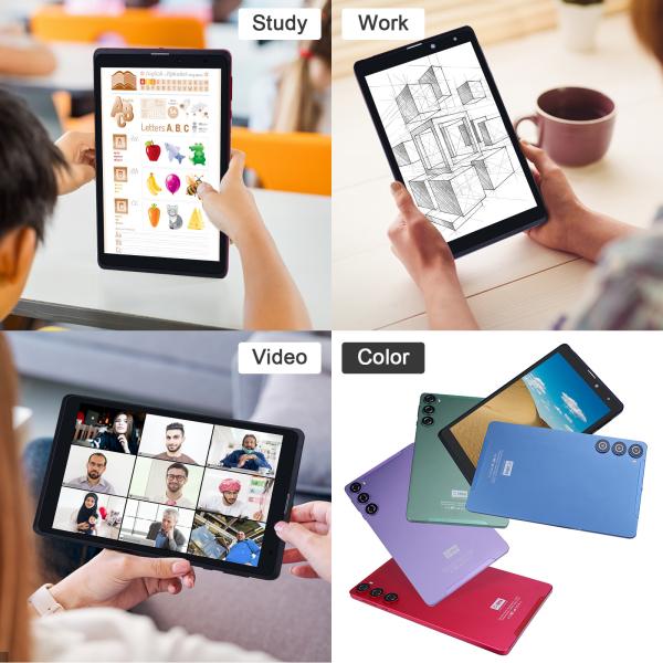C idea 8 pulgadas Android Tablet Pc fabricante con Android 12 Cuad Core 8GB + 512GB almacenamiento IPS HD Display CM835 ((rojo)