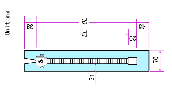 Молния кислотоупорного черного КР резиновая сверхмощная для костюмов погружения/спасательного жилета разделяет