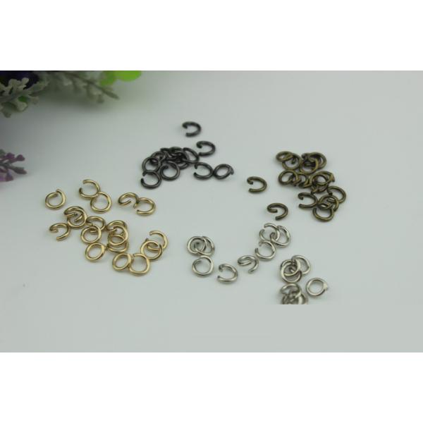 Manufacturing cheap fashion light gold small wire iron round metal buckles 5 mm
