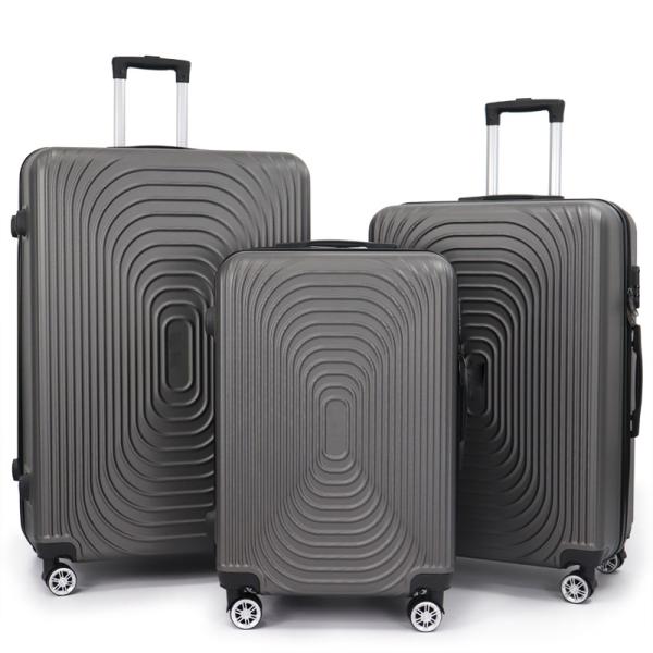 Highly Durable Hard Shell 3 Piece Luggage Set With Silent Rolling