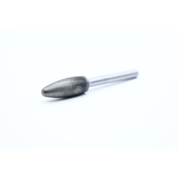 SH-5ZM Flame Burr Blank - 12mm Head Untoothed for Custom Tooth Shaping and Regrinding