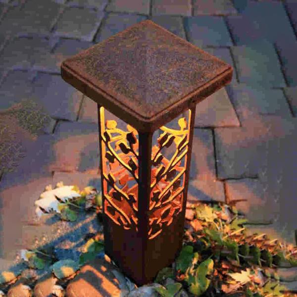 3000K Led Garden Bollard Lights Corten Steel IP65