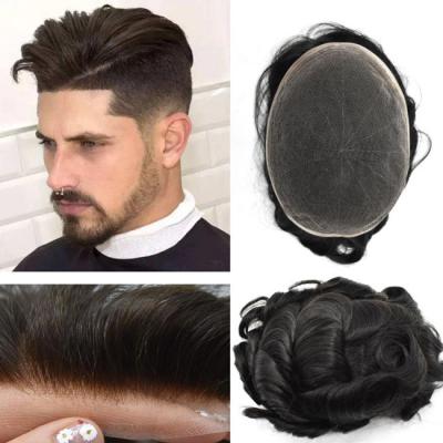 Full Swiss Lace Mens Toupee Cabelo Humano Super fino 8 polegadas ODM